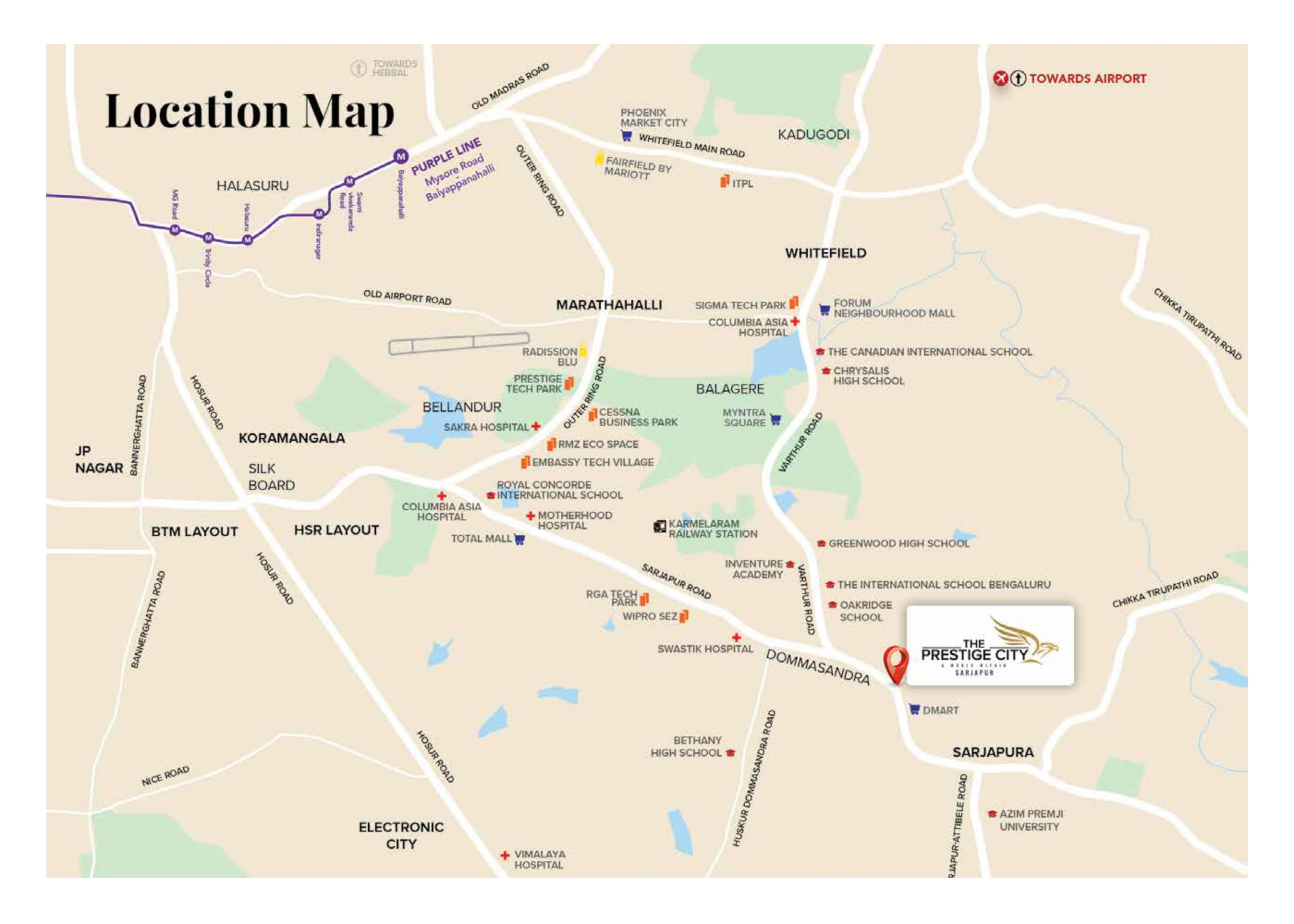 Prestige City Sunnyvale Location Map