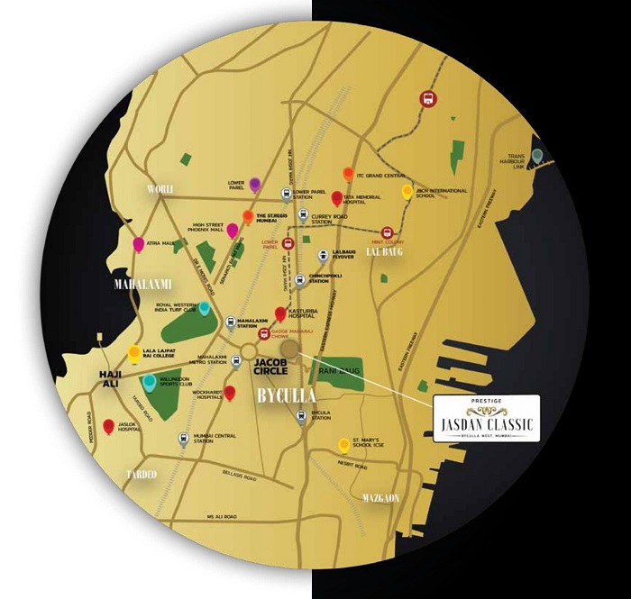 Prestige Jasdan Classic Mumbai Location Map