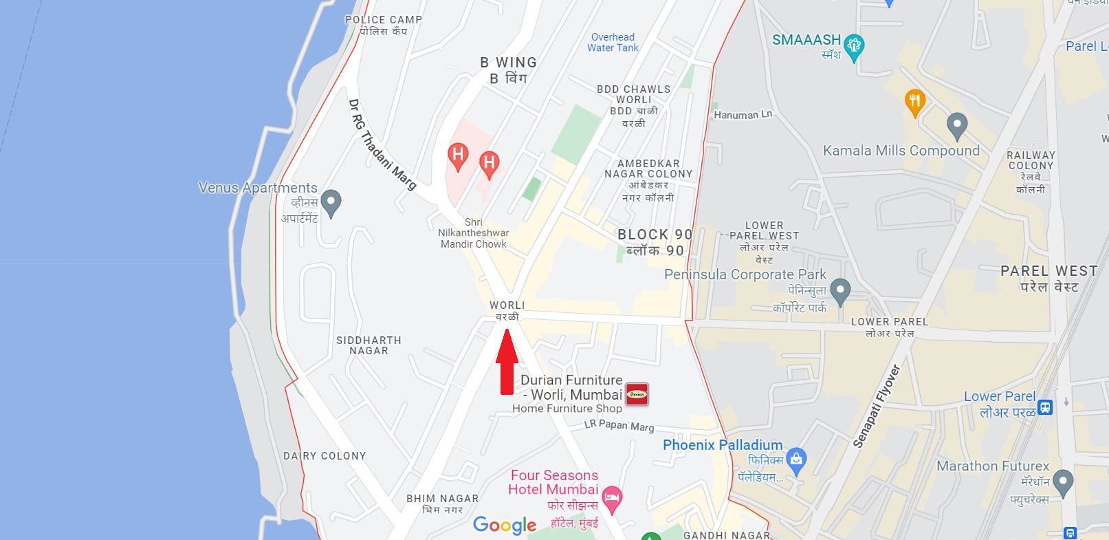 Prestige Worli Mumbai Location Map